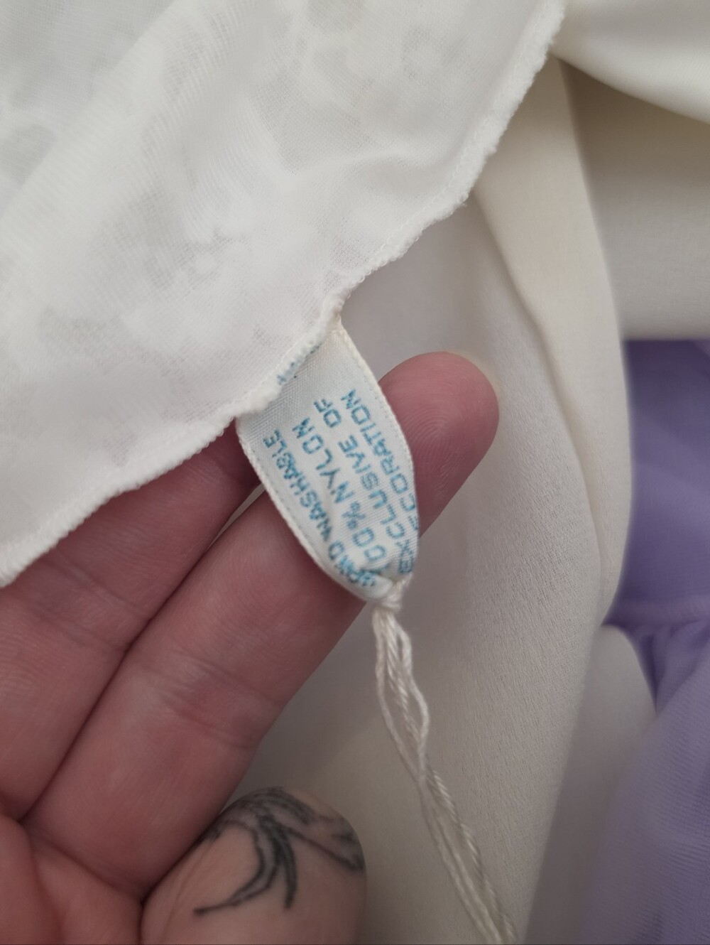 Vtg 70's White Lace Slip Dress Coquette Dollette Nymphet Angelcore Cottagecore - Picture 6 of 9